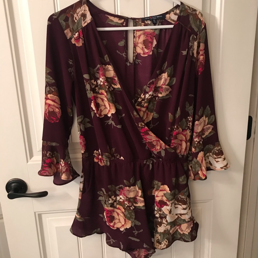 One ❤️Clothing, floral print romper